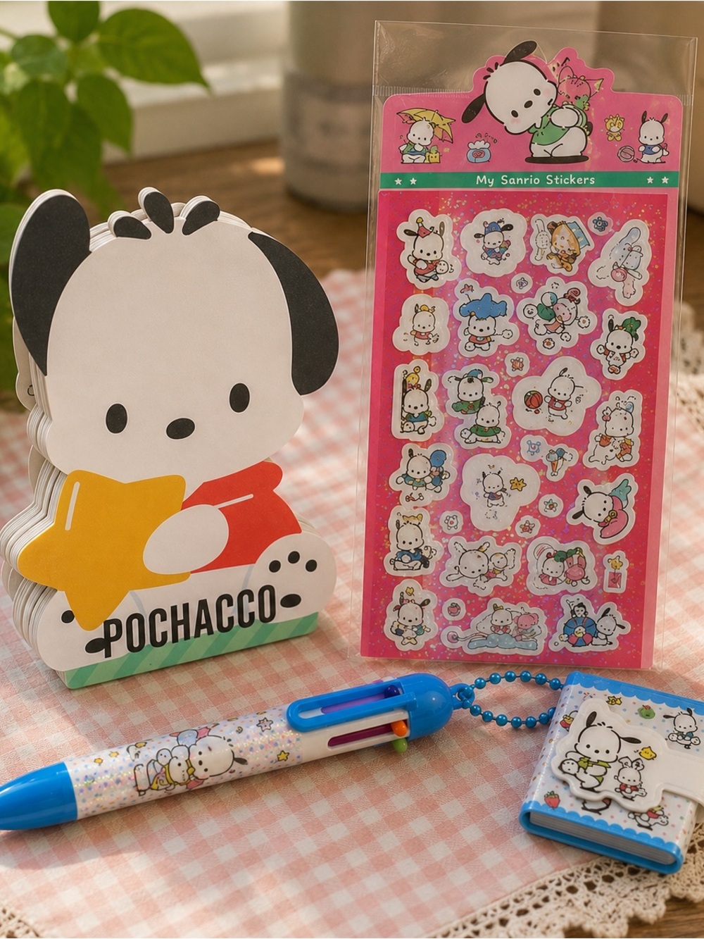 Bundle Sanrio/ diaso/pen/stickers/note book new